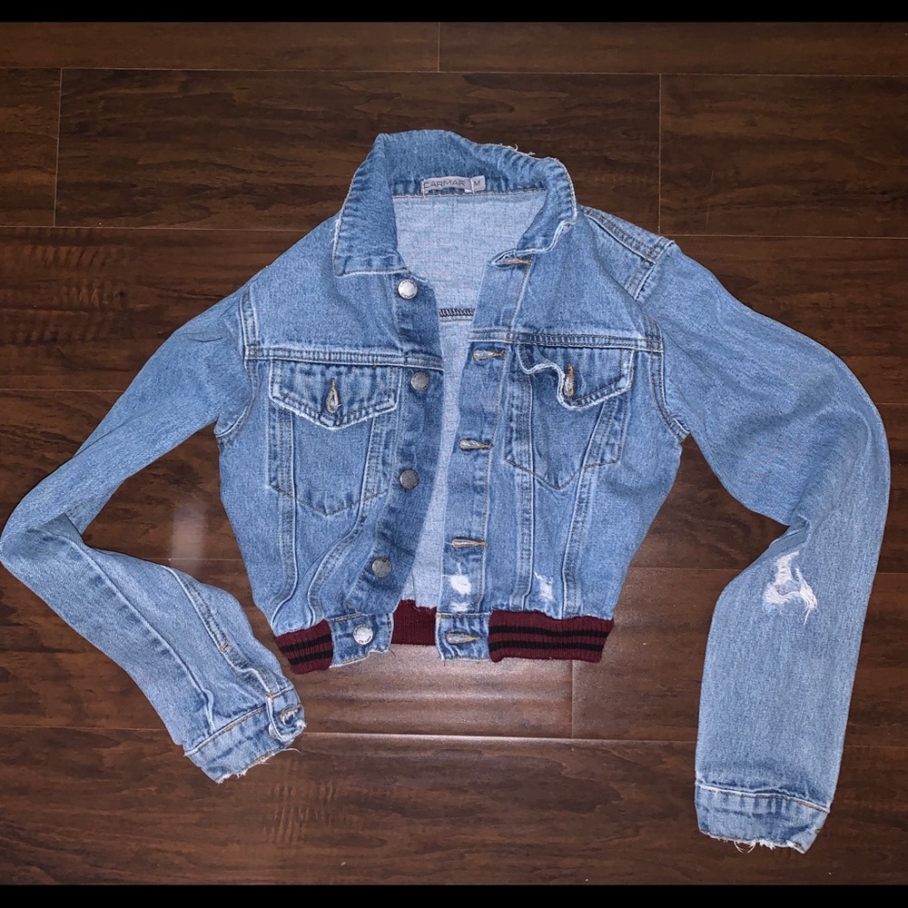 Cropped jean jacket
